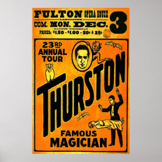 Poster Thurston, Famous Magician 23rd annual tour.