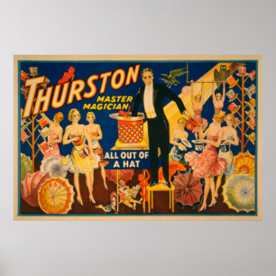 Poster Thurston, Mestre Mago "Out of a Hat" Magic