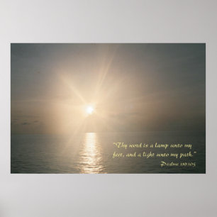 Pôster Thy palavra é uma lâmpada até meus pés (varia