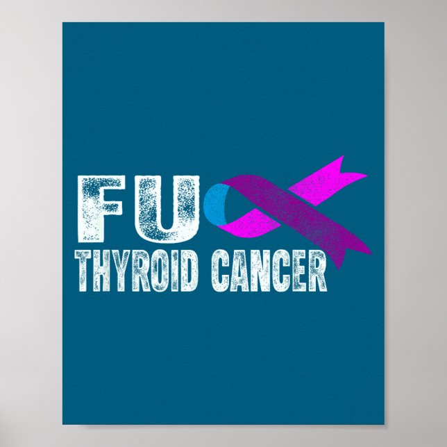 Poster Thyroid Cancer Awareness Retro Thyroid Cancer Surv (Frente)