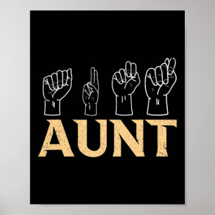 Poster Tia ASL American Sign Language Interpreter Surdo A