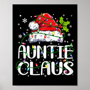 Poster Tia Claus Natal Luzes Pajama Família Matchi