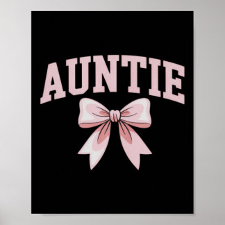 Poster Tia Coquete Bow Rosa Dia das Mães Tia