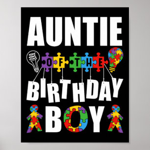 Poster Tia Da Celebração De Consciência Do Autismo De Ani