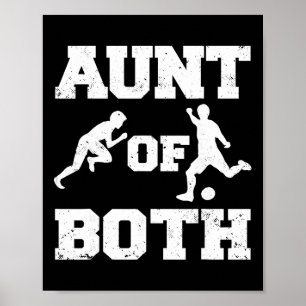 Poster Tia de ambos o atletismo e futebol corredor Soc