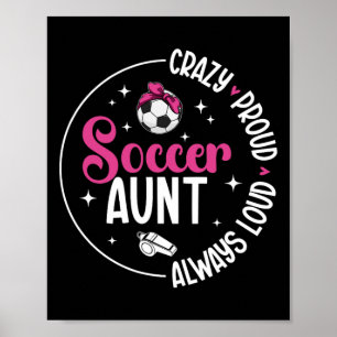Poster Tia de Futebol Orgulhosa de um Jogador de Futebol 