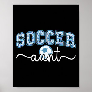Poster Tia de Futebol Tia Orgulhosa de um Jogador de Fute