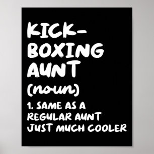 Poster Tia de Kickboxing Definição Esportes Divertidos Ar