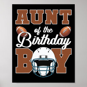 Poster Tia Do Aniversário Da Família Do Festa De Futebol