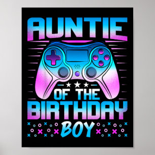 Poster Tia Do Aniversário - Jogo De Vídeo Correspondente