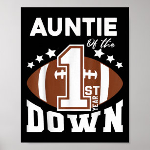 Poster Tia do Ano 1º Down Futebol Primeiro Aniversário