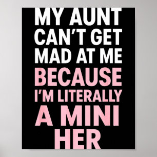 Poster Tia Engraçada Sobrinha Mini Ela Citação Família Co