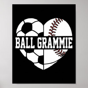 Poster Tia Grammie coração Futebol Bysebyll Amante