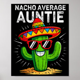 Poster Tia média nacho engraçada cinco de maio mexicana