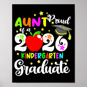 Poster Tia orgulhosa das mães graduadas no jardim de infâ