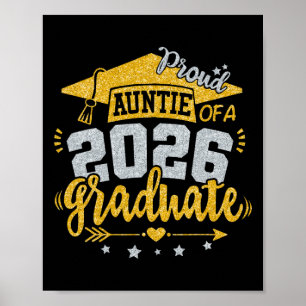 Poster Tia Orgulhosa De Um Graduado Em 2026 Graduada Tia