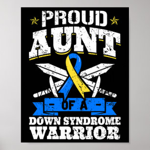 Poster Tia Orgulhosa De Um Guerreiro Da Síndrome De Down