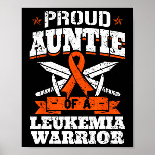 Poster Tia Orgulhosa De Uma Leucemia Guerreira Sensibiliz