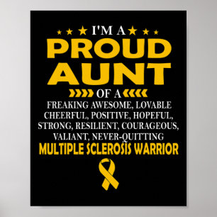 Poster Tia Orgulhosa Do Guerreiro Da Esclerose Múltipla T