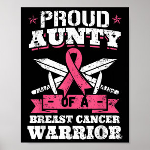 Poster Tia Orgulhosa Do Guerreiro Do Cancer Da Mama Aware