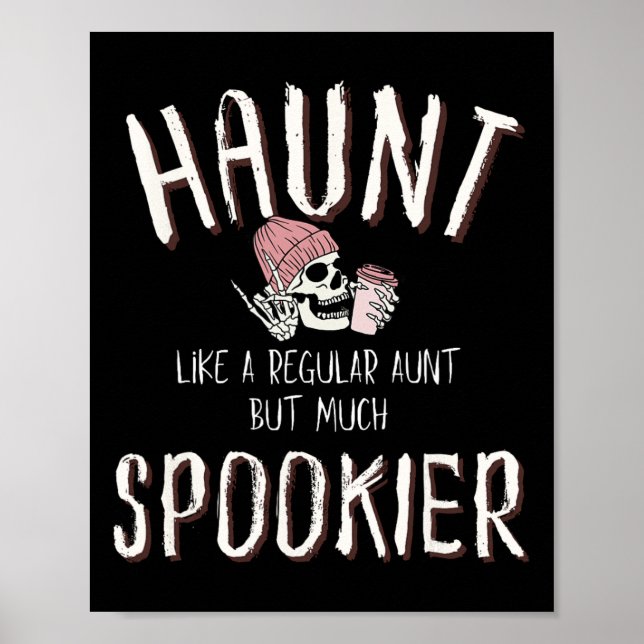 Poster Tia Shirt Halloween Skeleton (Frente)