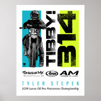 Poster Tibby 314 MX Motocross Motorcycle Dirt Bike