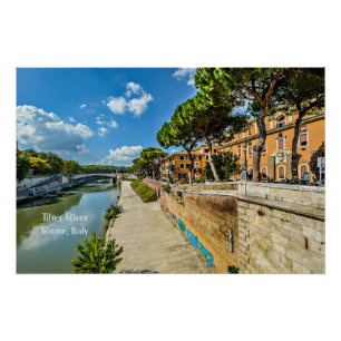 Pôster Tiber River, Roma, Itália