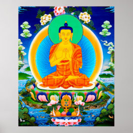 Poster Tíbetan oriental legal thangka Prabhutaratna Buddh
