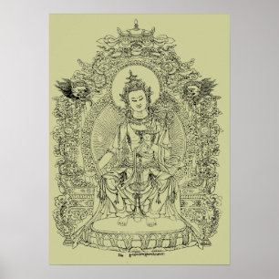 POSTER TIBETANO BUDDHA