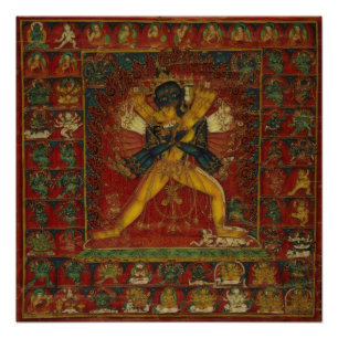 Pôster Tibetano budismo Deity Kalachakra