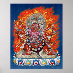 Poster Tibetano Thangka - Deidade irada Hayagriva