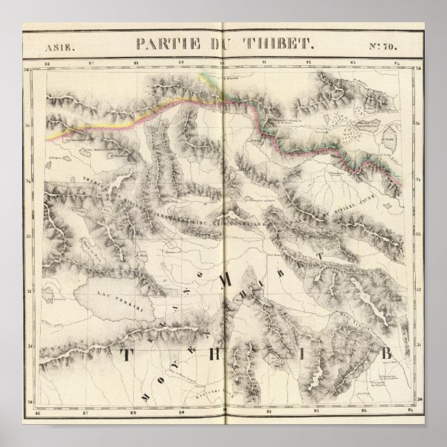 Poster Tibete, Ásia 70 (Frente)