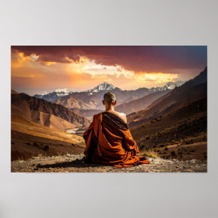 Poster Tibete - Budismo - Meditação