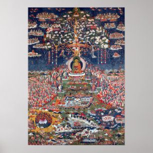 Poster Tibete Central Amitabha, o Buda do Ocidente