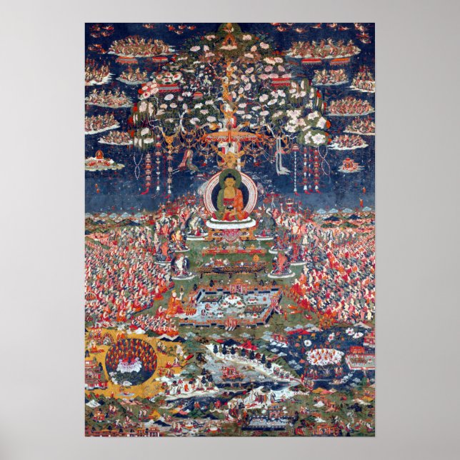 Poster Tibete Central Amitabha, o Buda do Ocidente (Frente)