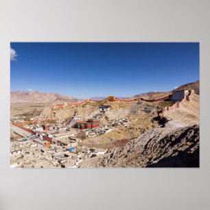 Poster Tibete - Cidade de Gyantse