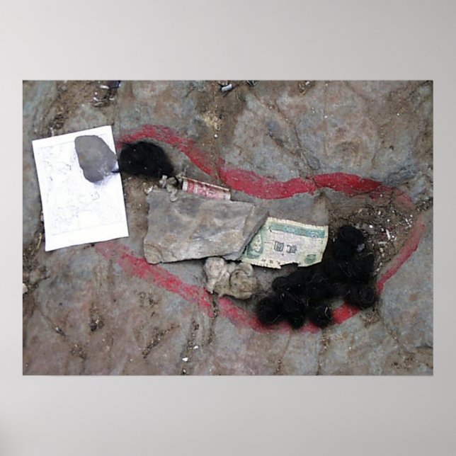 Pôster Tibete com a pegada de Budas (Frente)