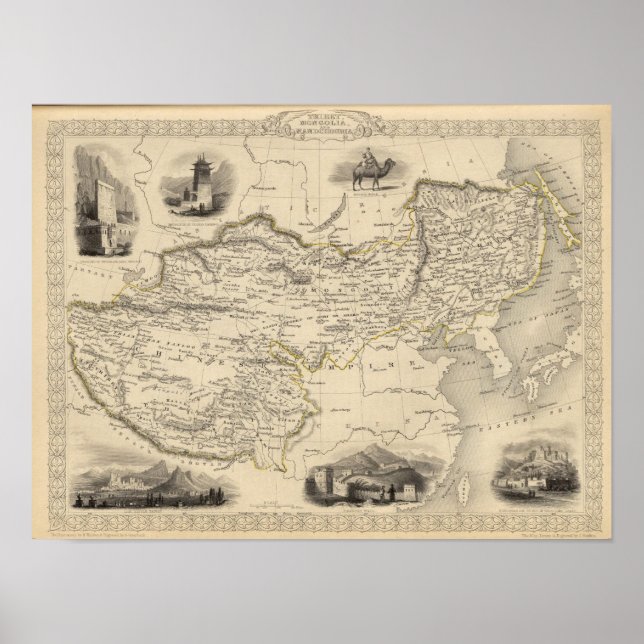 Pôster Tibete, Mongólia e Mandchouria (Frente)