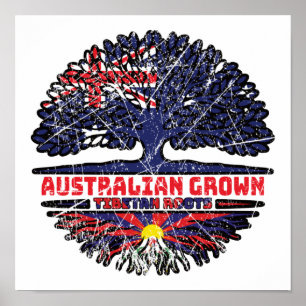 Poster Tibete Tibetano Australiano Austrália Raízes Bande