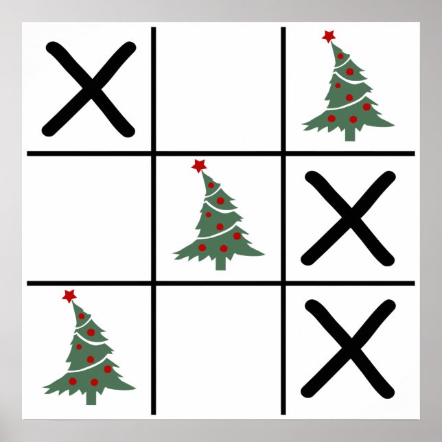 Pôster Tic Tac Toe Natal (Frente)