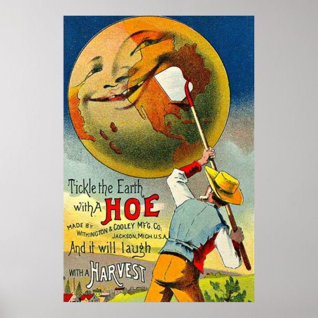 Poster Tickle the Earth - Cartão vitoriano (Frente)