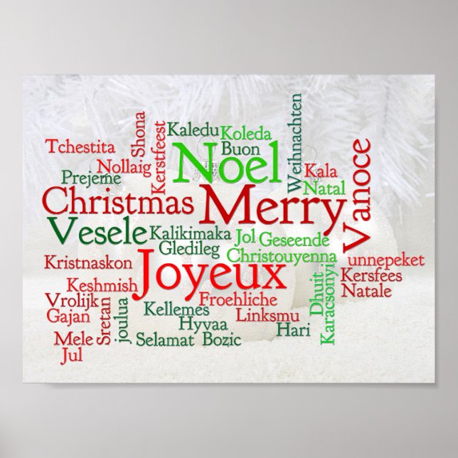 Poster Tidings De Natal Pelo Mundo (Frente)