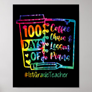 Poster Tie Dye 100 Dias De Café E Caos 1rua De Chá