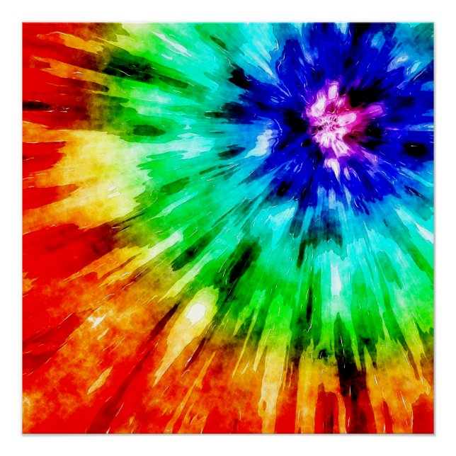 Pôster Tie Dye Encontra Aquarela (Frente)