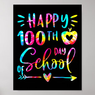 Poster Tie Dye Happy 100º Dia de Professores
