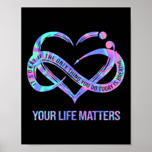 Poster Tie Dye Heart Your Life S Suicida Prevention Aware