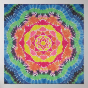 Pôster Tie Dye Mandala Canvas