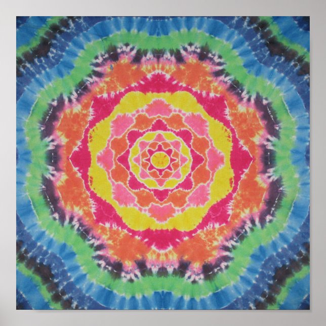 Pôster Tie Dye Mandala Canvas (Frente)