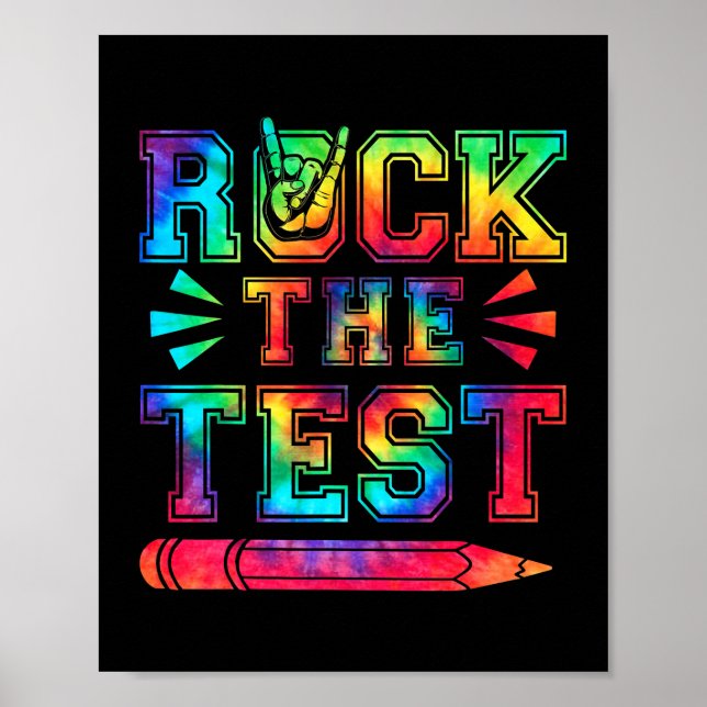 Poster Tie Dye Rock O Professor De Teste Feliz (Frente)