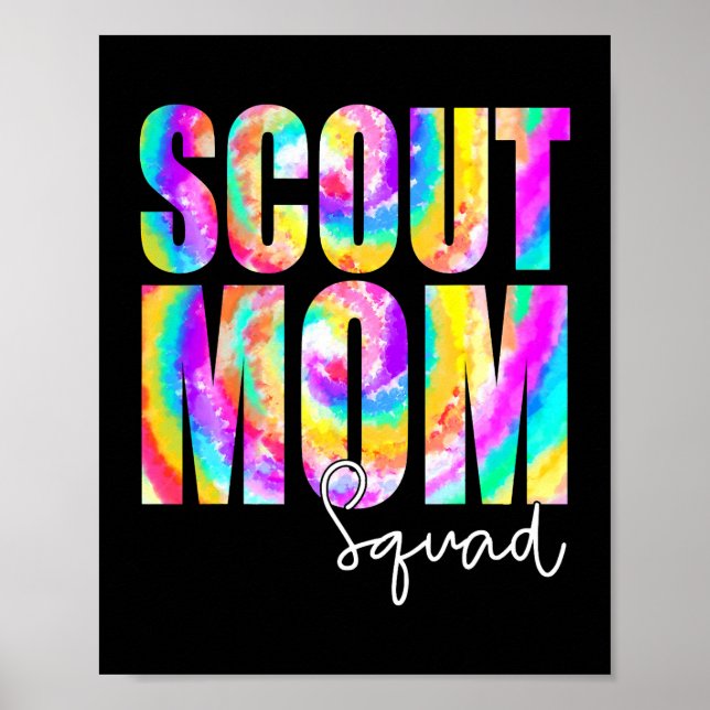 Poster Tie Dye Scout Mãe Esquadrão De Volta Para A Escola (Frente)